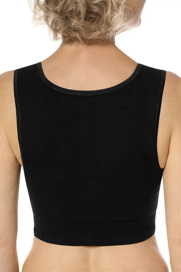 LymphFlowLong Wire-Free Front Closure Bra - black