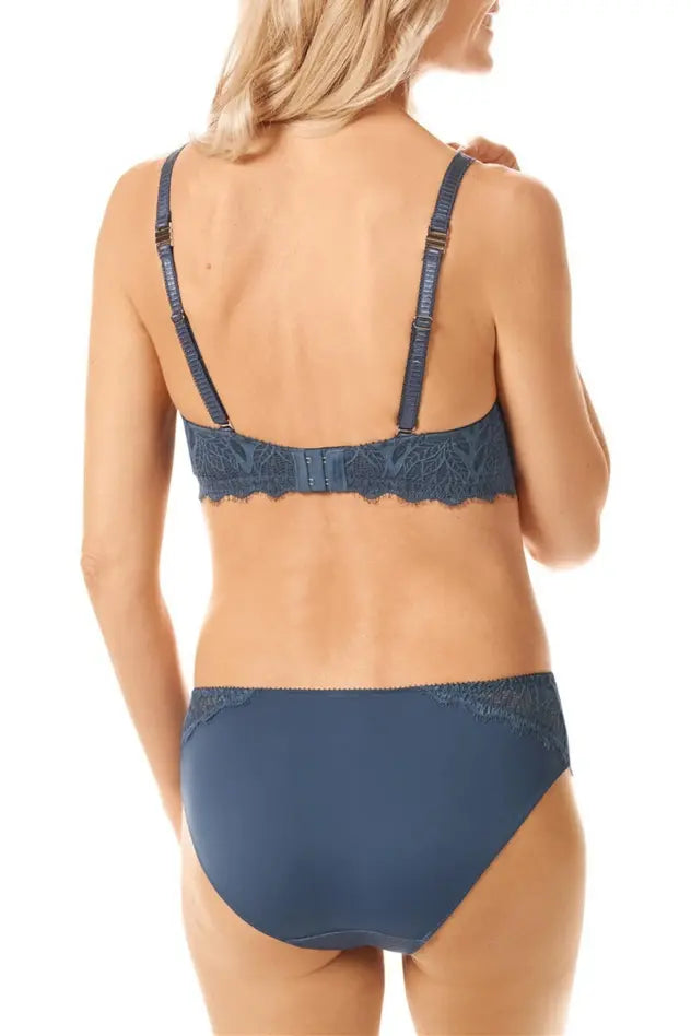 Alessia Padded Wire-Free Bra - indigo blue