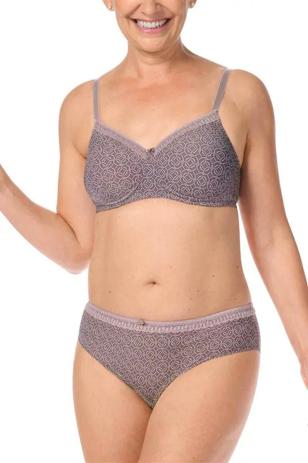 Liz Padded Wire-Free Bra - mauve/multi