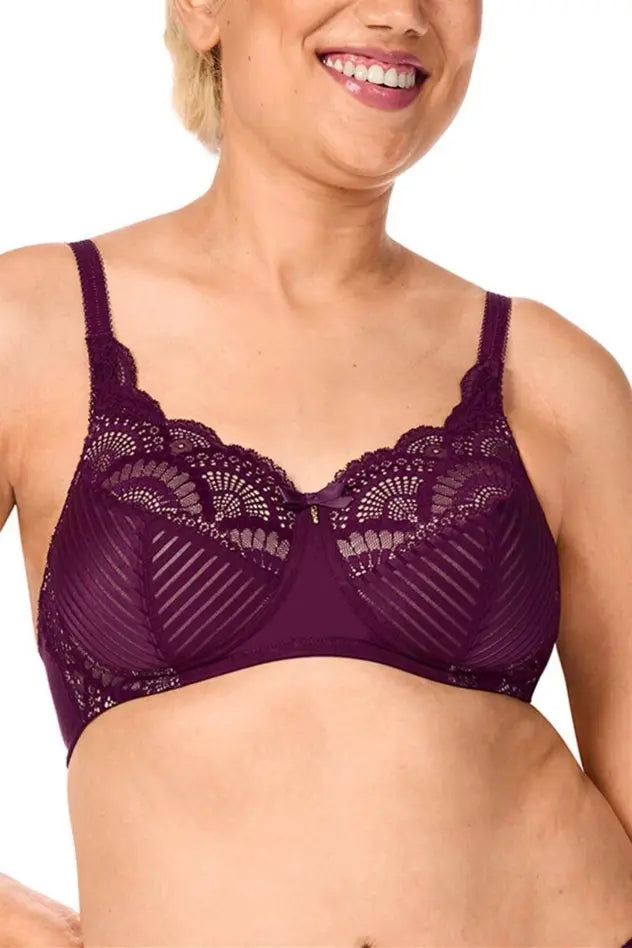 Karolina Padded Wire-Free Bra - dark berry/sand