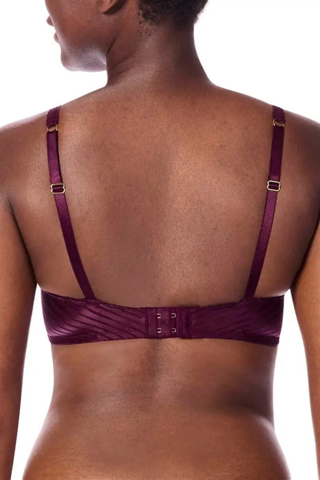 Karolina Underwire bra - dark berry/sand