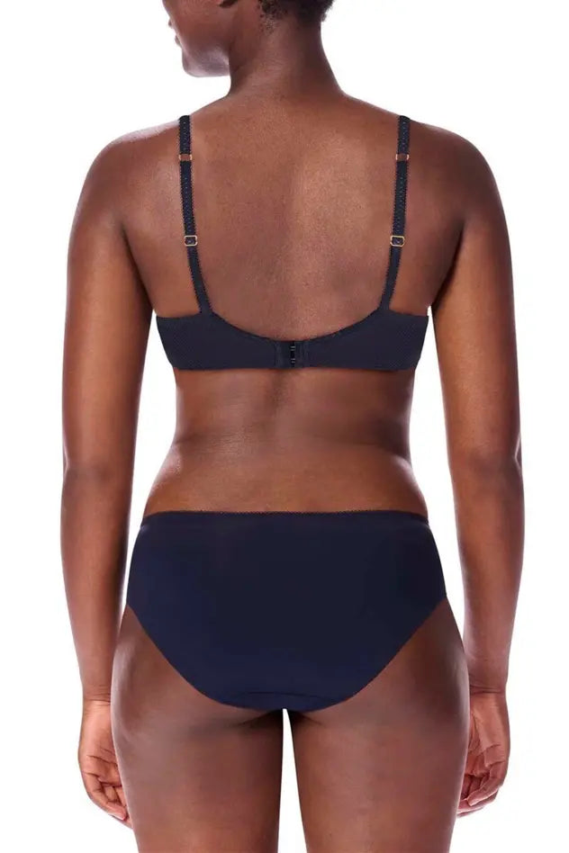 Kyra Wire-Free Bra - dark blue/sand