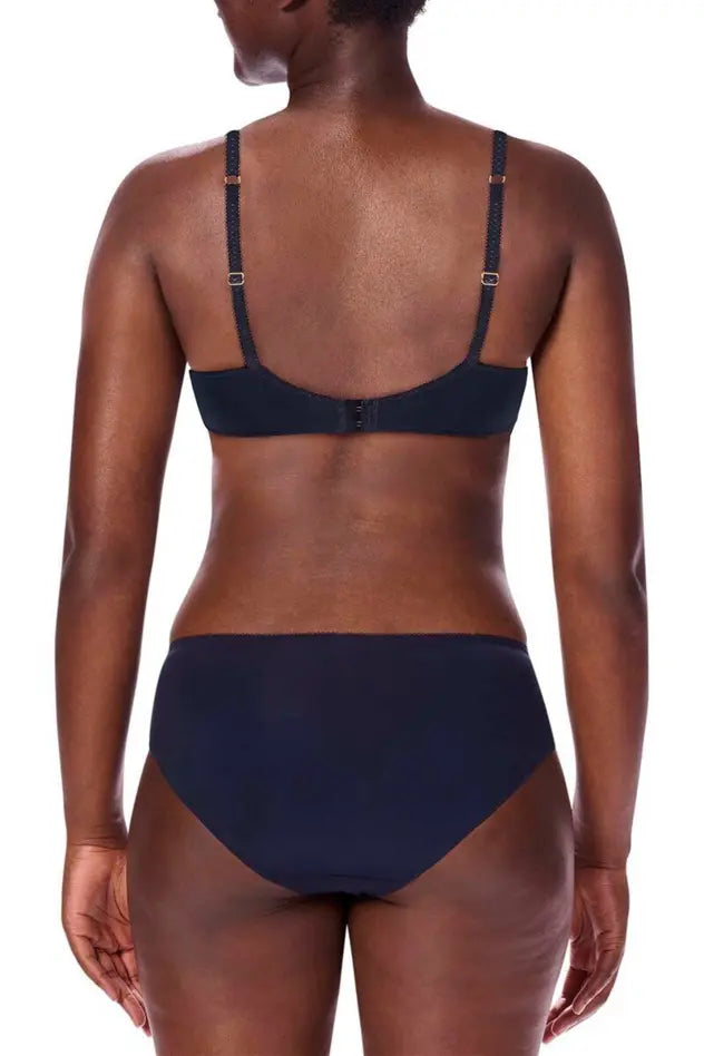 Kyra Padded Wire-Free Bra - dark blue/sand