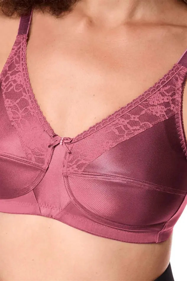 Nancy Wire-Free Bra - dark rouge