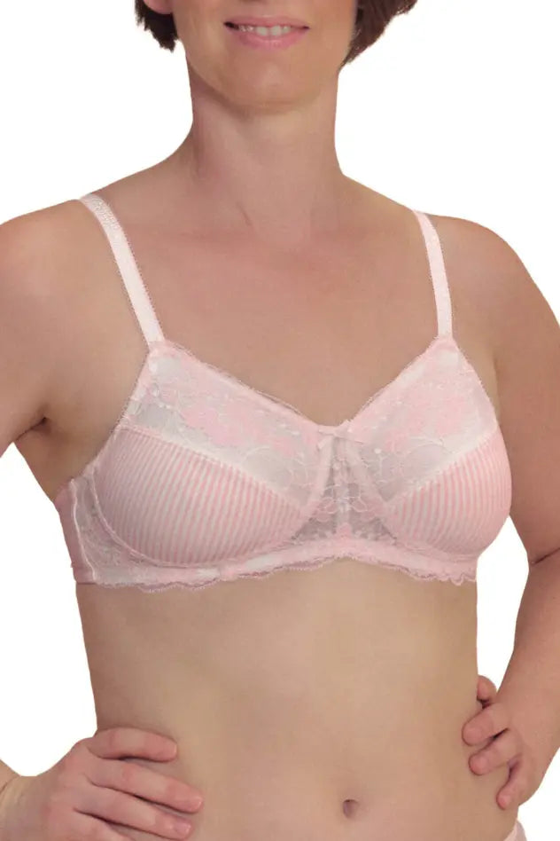 Kennie Wire-Free Bra - dusty rose/off-white