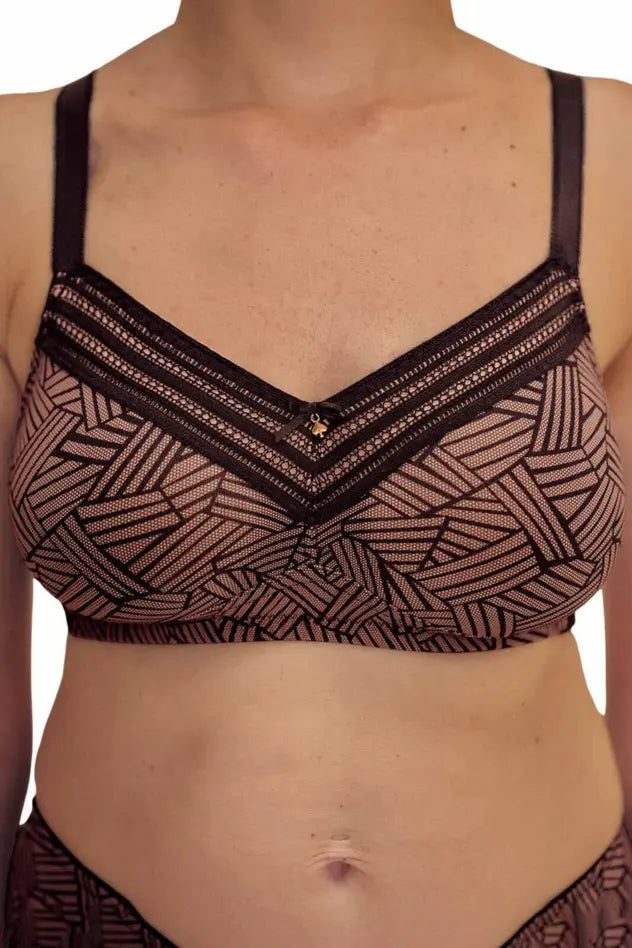 Brooke Wire-Free Bra - black/cafe