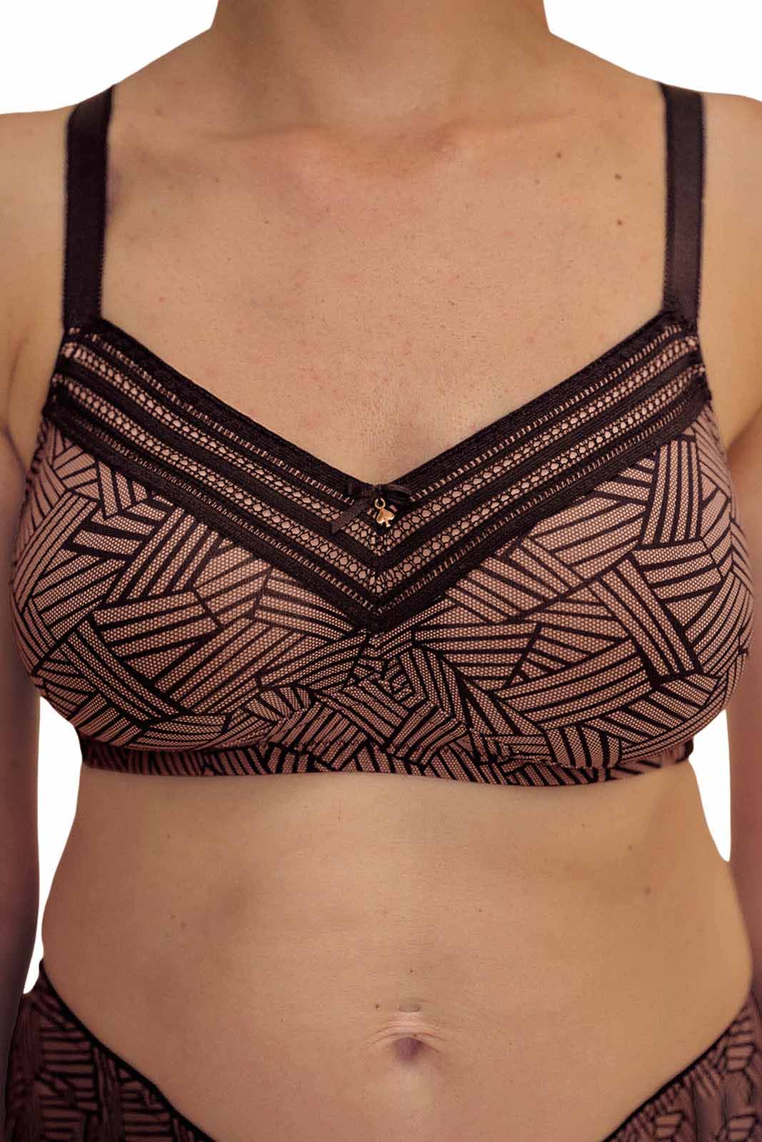 Brooke Wire-Free Bra - black/cafe