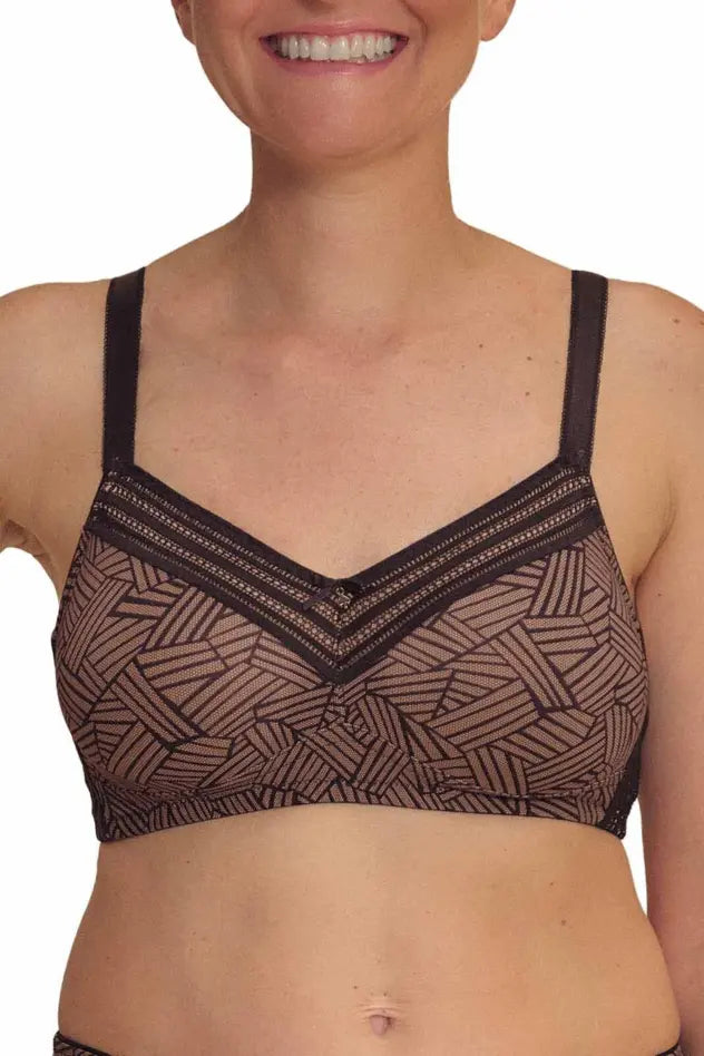 Brooke Wire-Free Bra - black/cafe