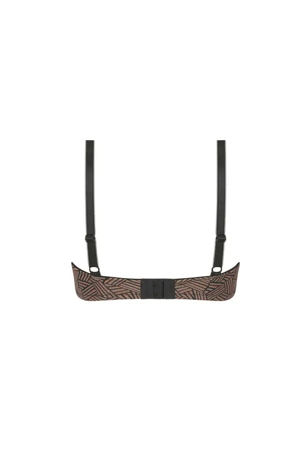 Brooke Padded Wire-Free Bra - black/cafe