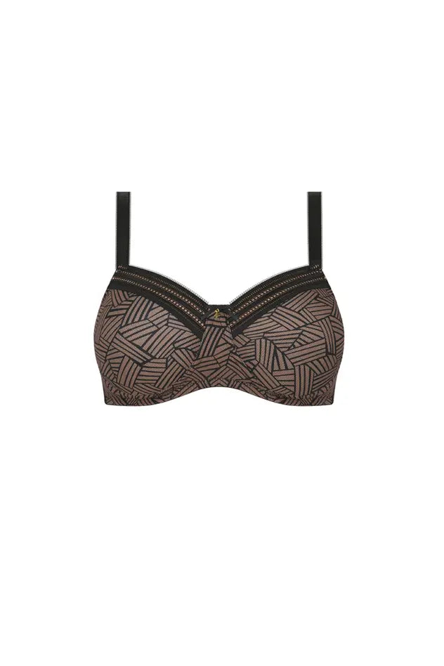 Brooke Padded Wire-Free Bra - black/cafe
