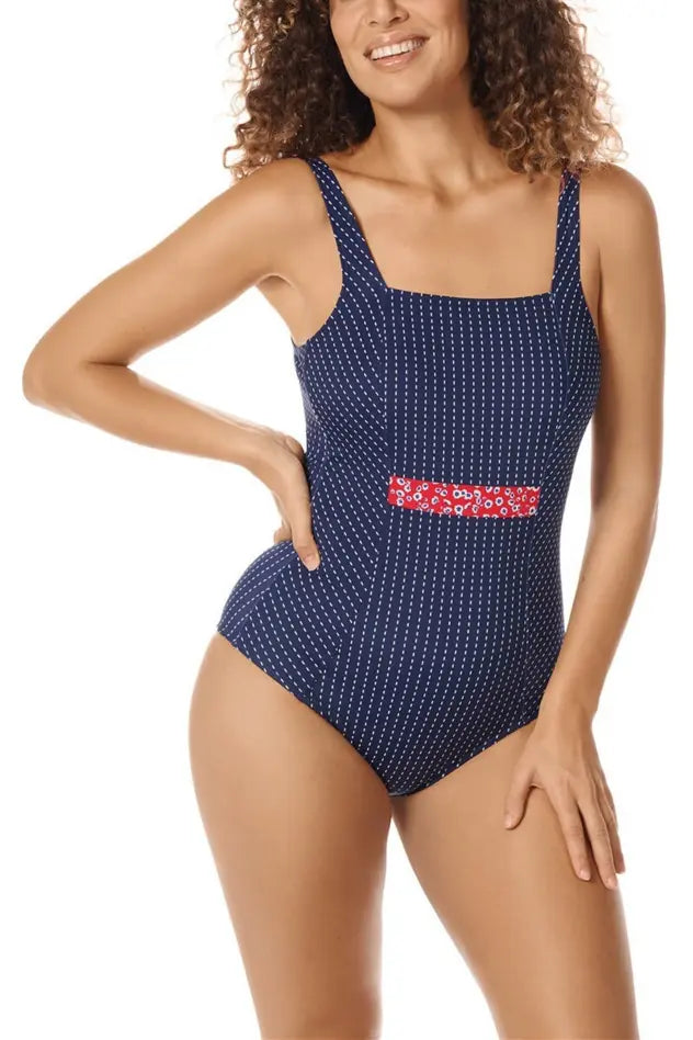 Algarve Full Bodice - navy/multi