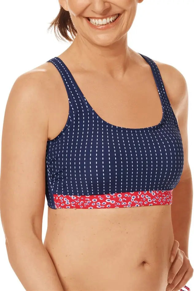 Algarve Soft Bikini Top - navy/multi