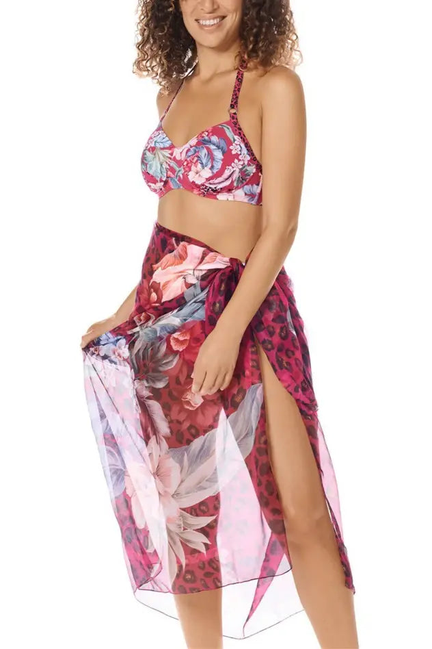Cozumel Pareo - deep pink/multi