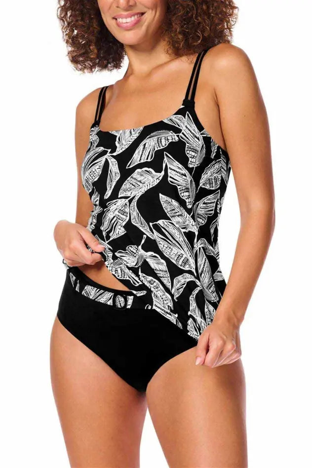 Lanzarote Tankini Top - black/white