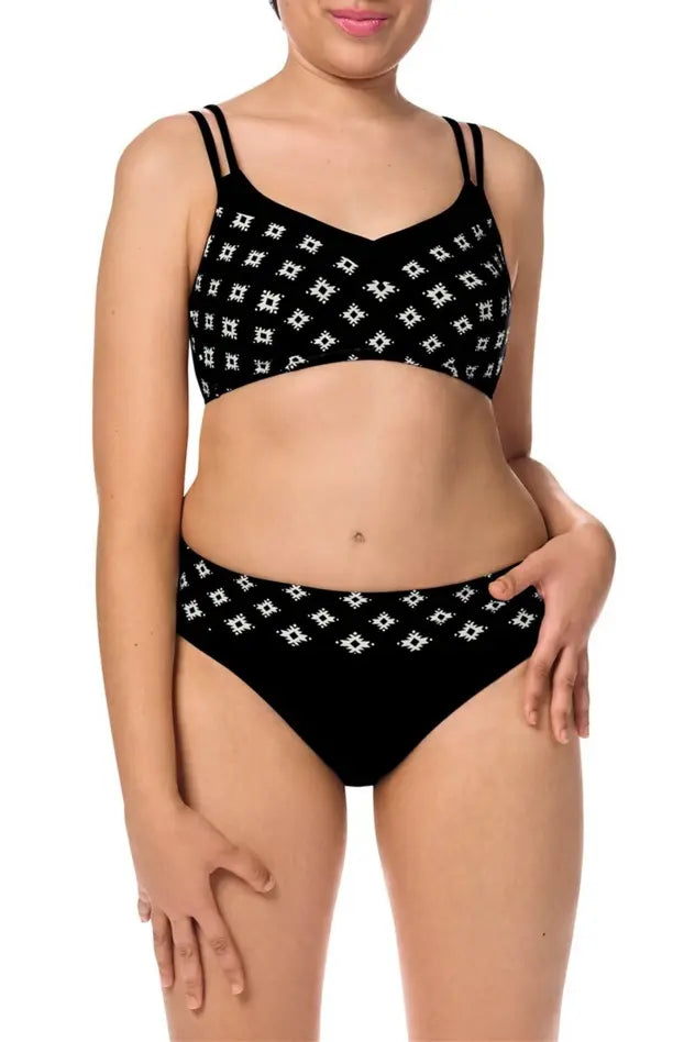 Palermo High waisted panty black/off-white