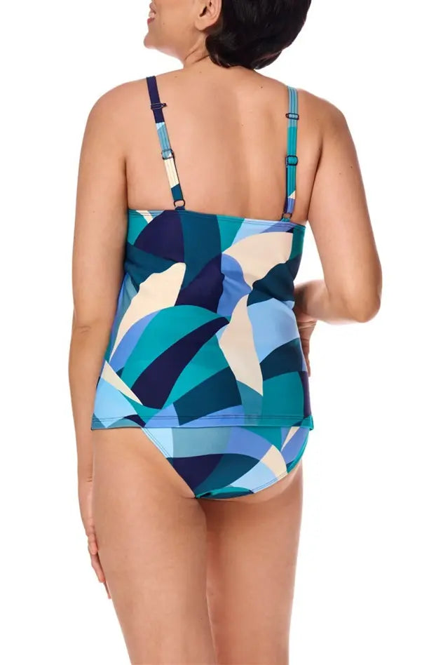 Lisbon Tankini Top - jade/multi