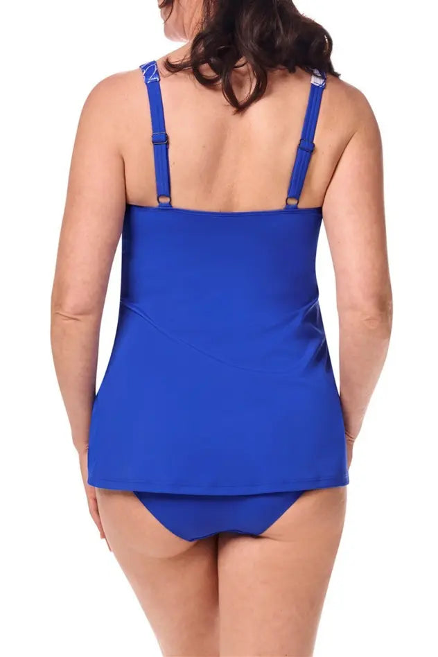 Azores Sarong - royal blue/white