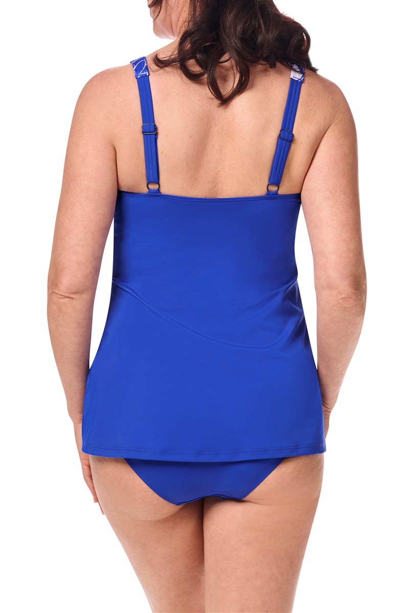 Azores Sarong - royal blue/white