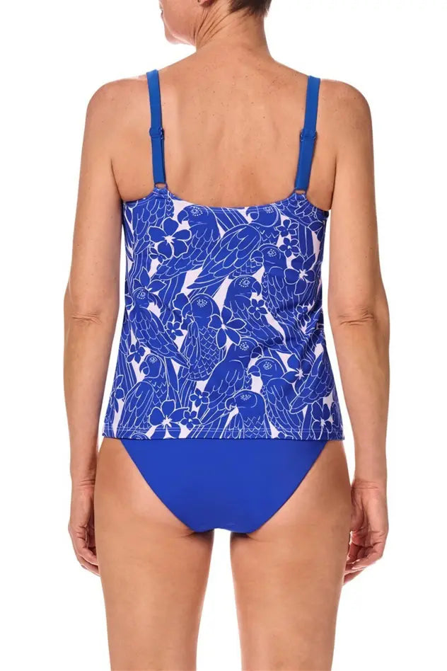 Azores Tankini Top - royal blue/white