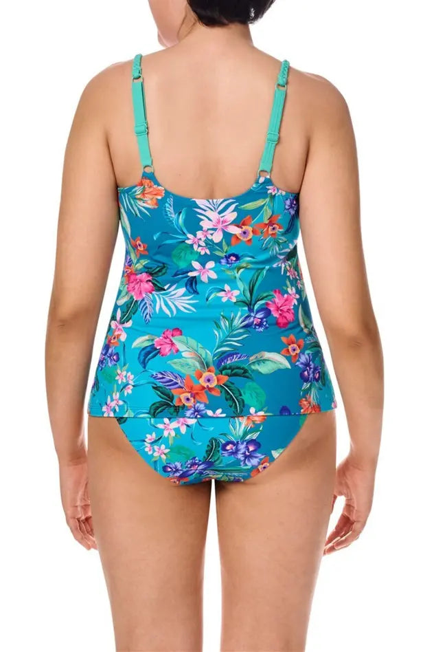 Alvor Tankini Top - turquoise/multi