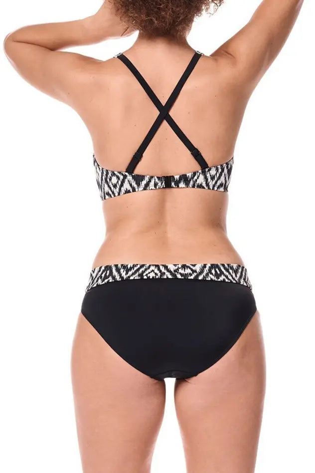 Salta Soft Bikini Top - black/off-white