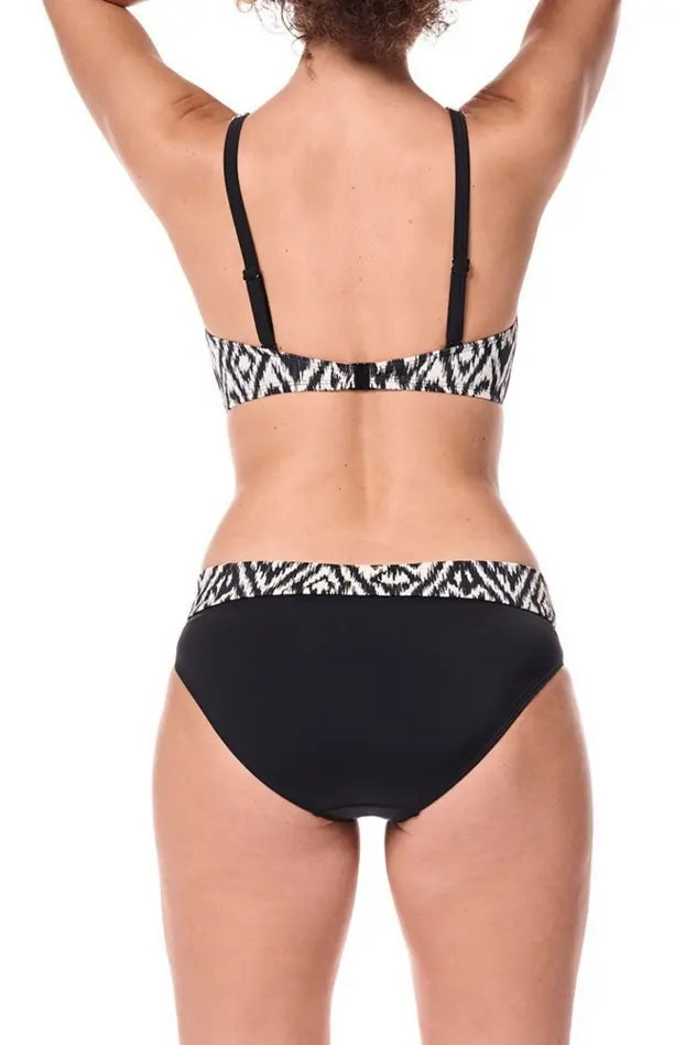 Salta Soft Bikini Top - black/off-white