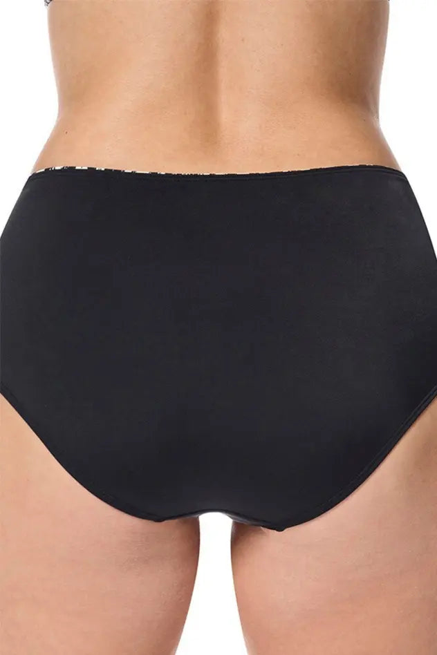 Salta High waisted panty - black/off-white