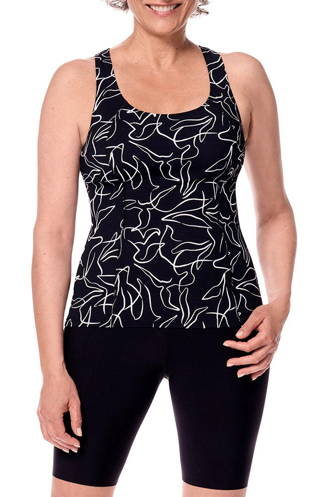 Lagos Tankini - black/white