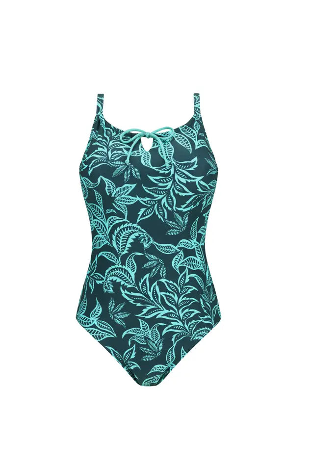Salerno One-Piece - deep emerald/light jade
