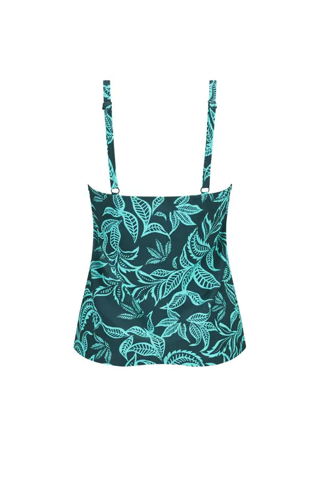Salerno Tankini Top - deep emerald/light jade