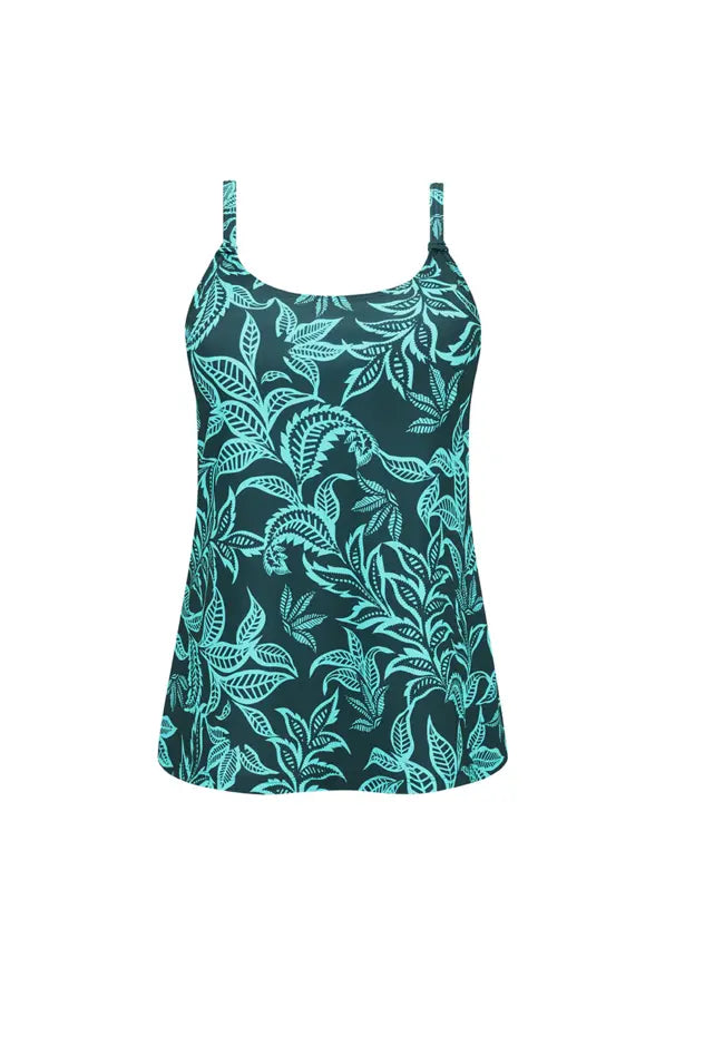Salerno Tankini Top - deep emerald/light jade