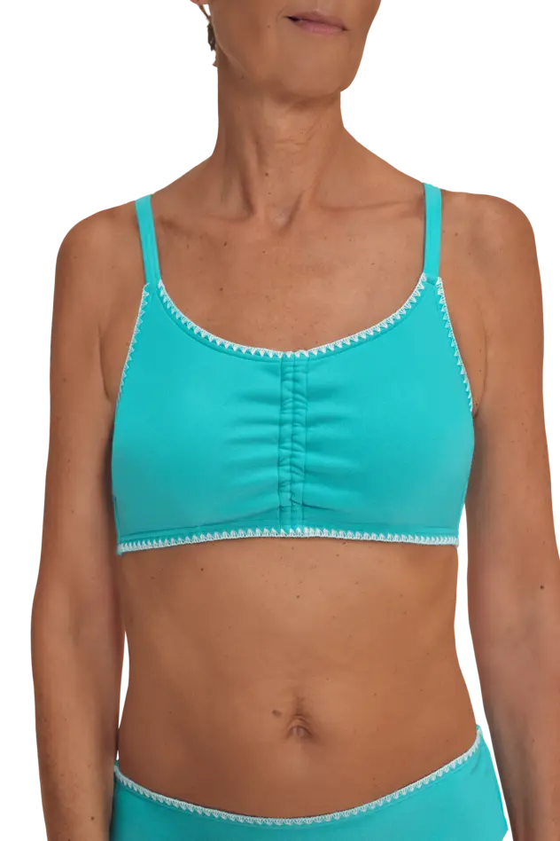 Salerno Soft Bikini Top - light jade/white