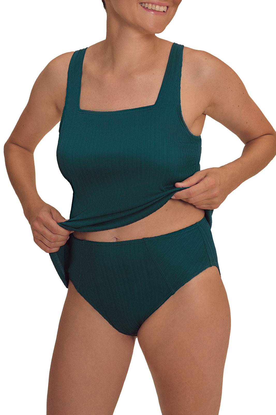 Treviso Tankini Top - deep emerald