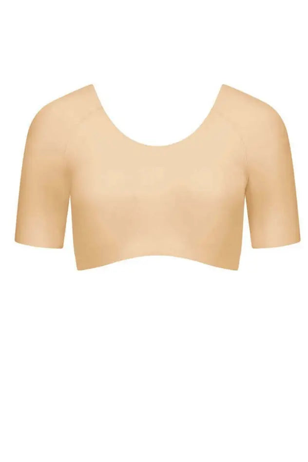 Luisa Wire-Free Bra with Sleeves - sand