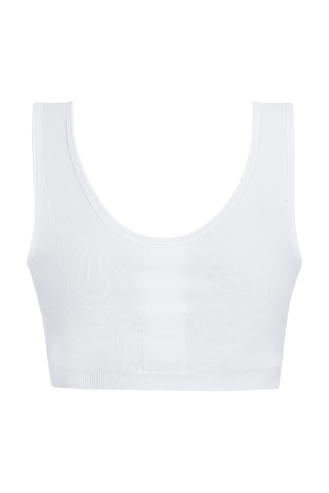 Leyla Post Surgery Bra with Front Closure - white