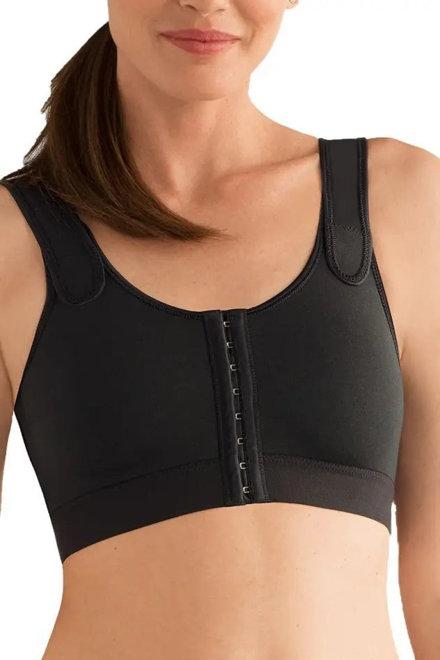 Sarah Wire-Free Front Closure Bra - black