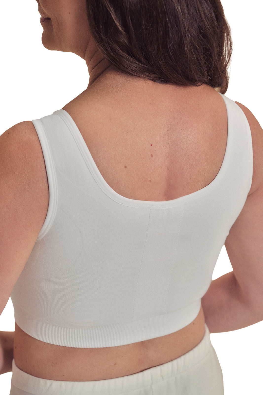 Leyla Post Surgery Bra with Front Closure - white