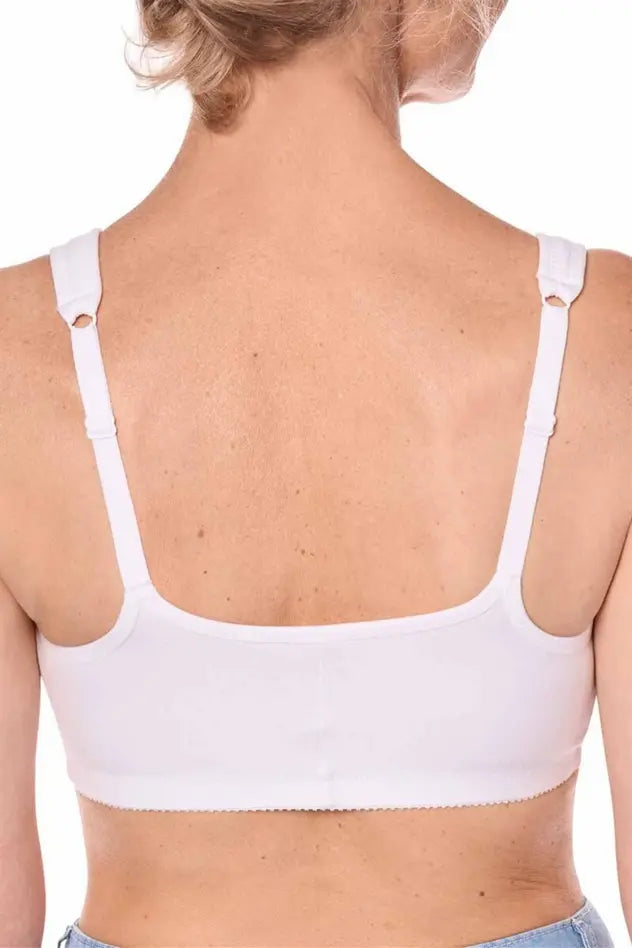 Fleur Wire-Free Front Closure Bra - white