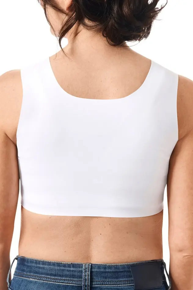 LymphFlow Wire-Free Front Closure Bra - white