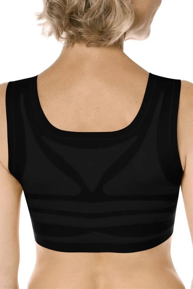 LymphFlow Wire-Free Front Closure Bra - black