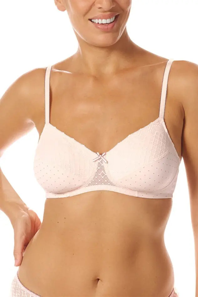 Anna Wire-Free Bra - light rose/dark mauve