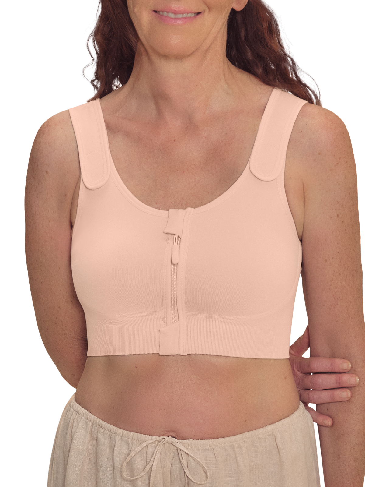 Pamela Post Surgery Bra with Front Closure - blush