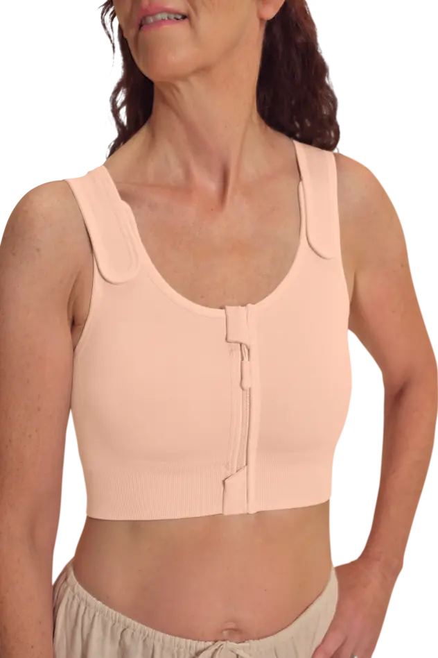 Pamela Post Surgery Bra with Front Closure - blush