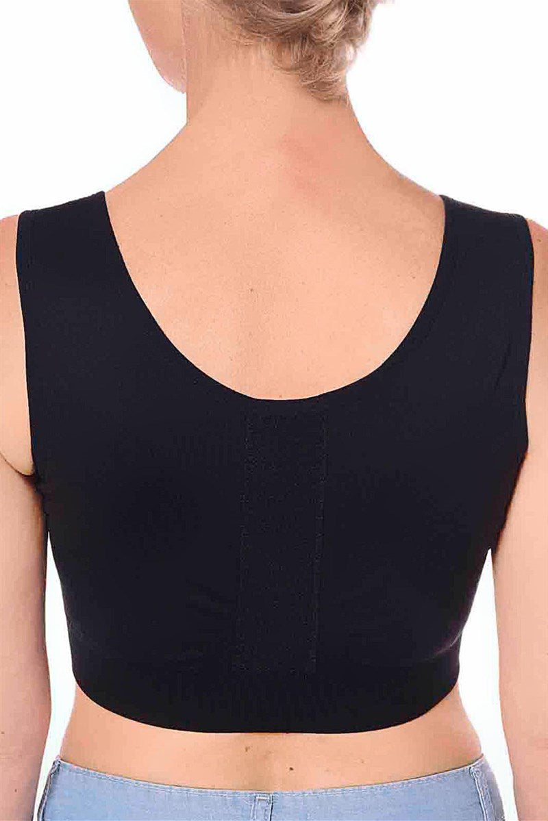 Pamela Post Surgery Bra with Front Closure - black
