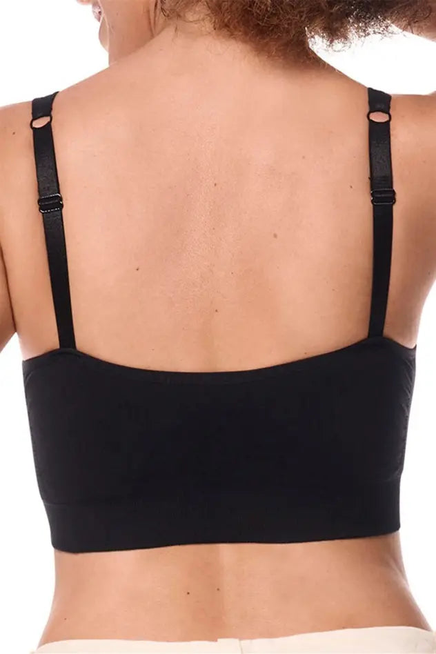 Emilia Wire-Free Front Closure Bra - black