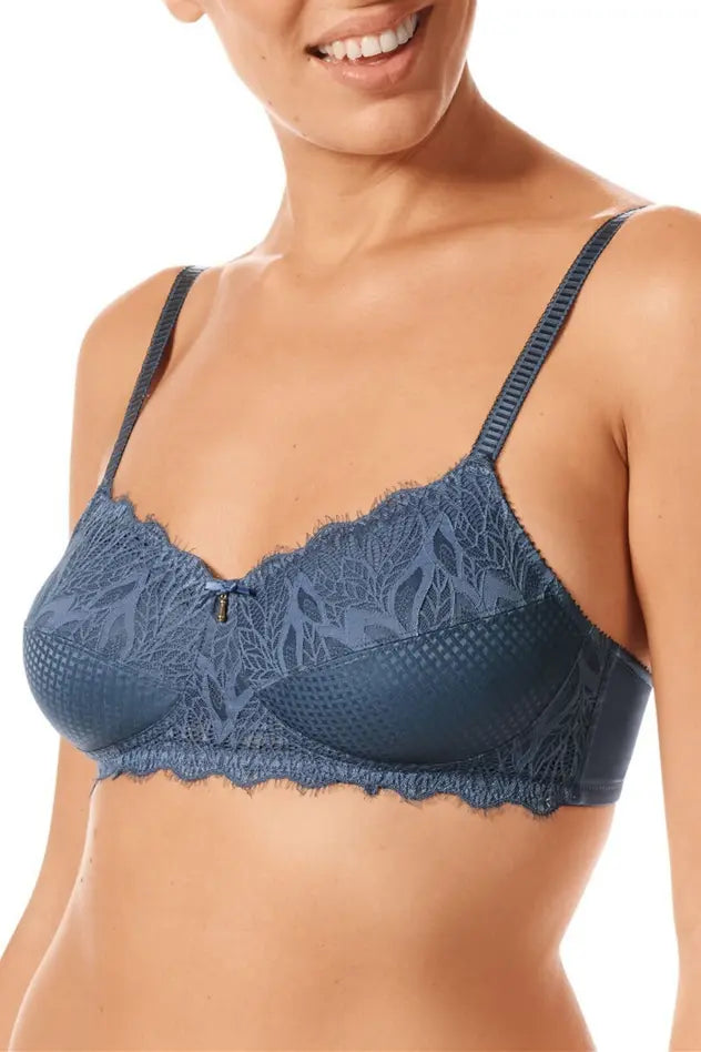Alessia Wire-Free Bra - indigo blue
