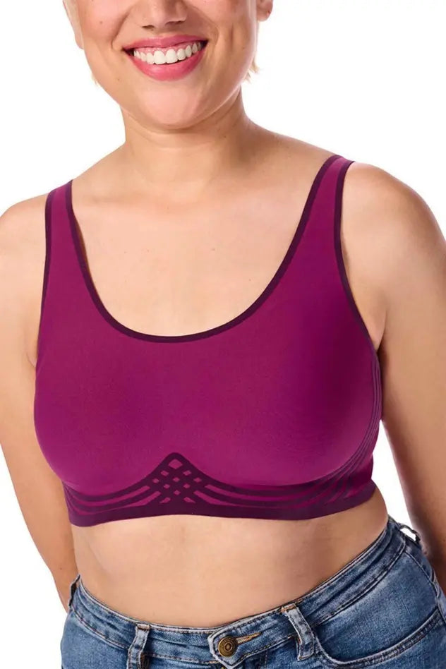 Clarissa Wire-Free Bra - magenta/multi