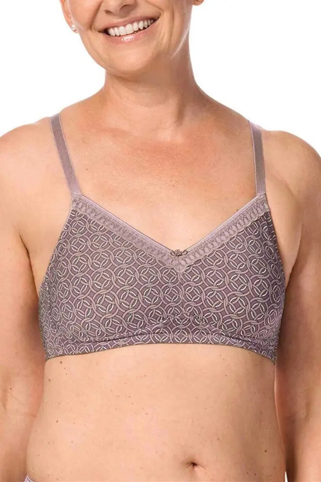 Liz Wire-Free Bra - mauve/multi