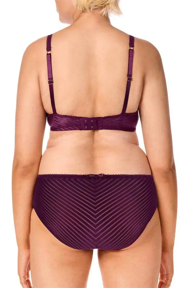 Karolina Wire-Free Bra - dark berry/sand