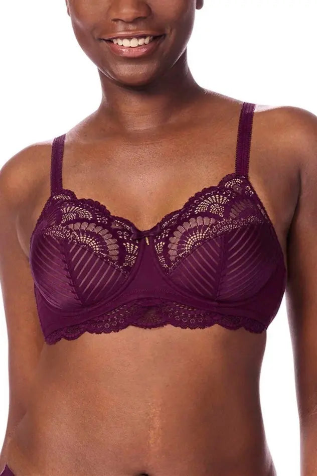 Karolina Underwire bra - dark berry/sand